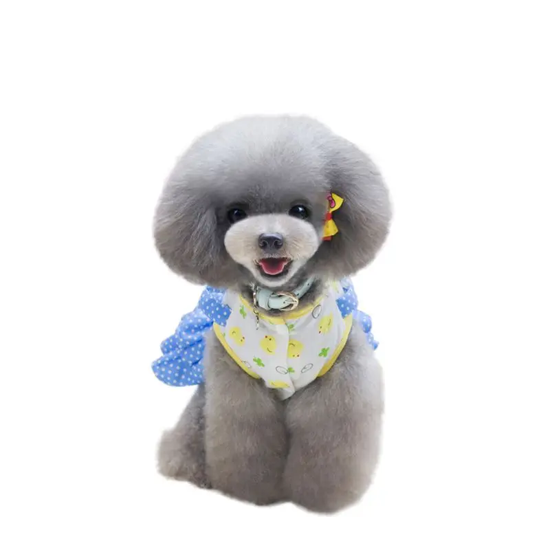 Super Cute Fluffy Dot Gauze Dog Dresses Princess Skirt For Dogs Pet Spring And Summer Dog Clothes