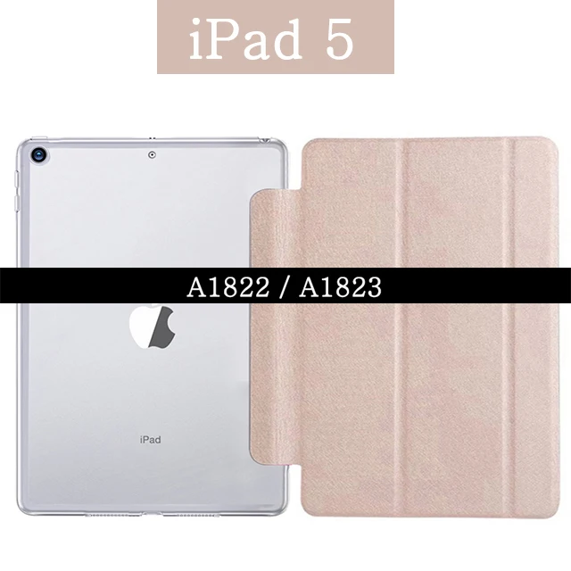 For iPad 2017 Магнитный смарт-чехол для Apple iPad воздуха 1 2 9,7 5th 6th A1822 A1823 A1893 A1954 из искусственной кожи с автоматическим включением и сна планшетный ПК чехол - Цвет: For iPad 2017