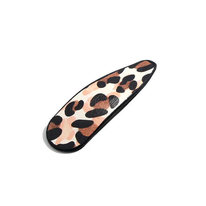 JUST FEEL/1 комплект, кожаные заколки для волос со змеиным принтом для женщин, заколка для волос в стиле панк, заколки в виде леопарда, заколки, аксессуары для укладки - Цвет: 802PK