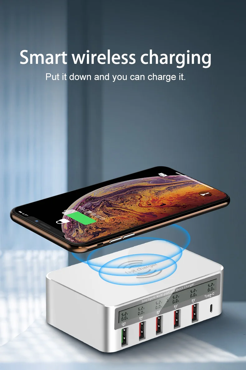 Универсальная ce rohs Беспроводная Быстрая зарядка быстрая qc для samsung для iphone зарядное устройство для путешествий 4,0 Зарядка для телефона cargador chargeur