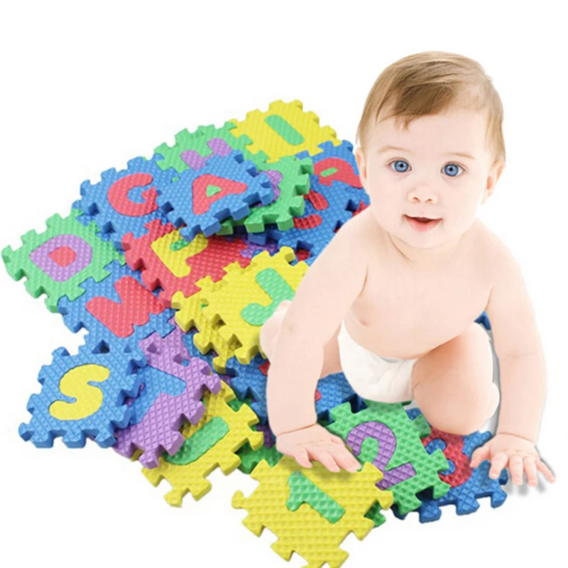 36 pièces mousse Puzzle tapis apprentissage ABC Alphabet étude enfants lettres plancher jouer jouet éducation apprentissage jouets