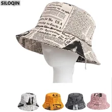 SILOQIN Тренд Осень Зима Женская хлопковая Панама модная персональная газетный рисунок дамские бренды Sombrero Gorra Hombre