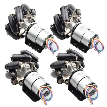 

25KG Big Load 4pcs 78mm Mecanum Wheel+ 4pcs 12V 178rpm Motor with Speed Encoder for Arduino DIY Project Smart RC Robotics Parts