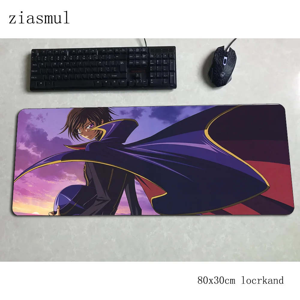 Code Geass padmouse 80x30cm gaming mousepad game Popular Adorable mouse pad gamer computer desk HD pattern mat notbook mousemat