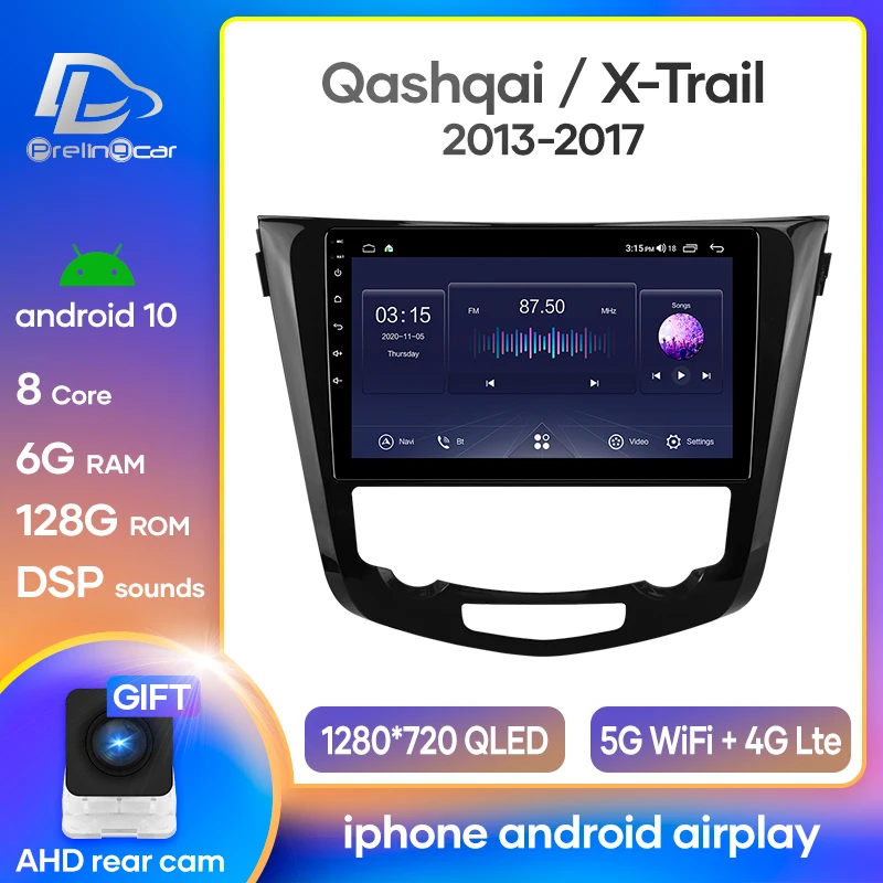Prelingcar For Nissan X-Trail X Trail 3 T32 Qashqai 2 J11 Андроид 10 автомагнитола нет магнитола din DVD для