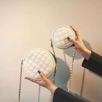 

Fashion Graceful Rhombus Chain WOMEN'S Bag Package New Style 2020 Online Celebrity Mini Circle Shoulder Small round Bag Fashion