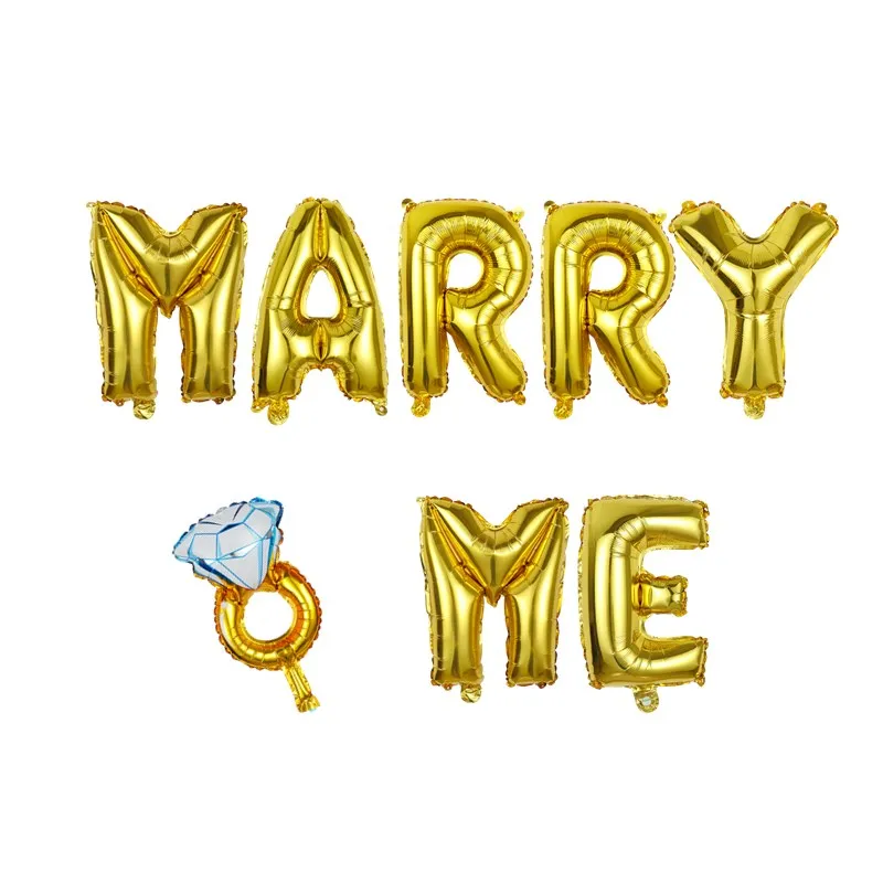 8 шт золотых серебряных букв фольгированные шары MARRY ME День Святого Валентина Помолвочные вечерние свадебные украшения воздушный надувной воздушный шар Globos