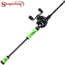 Sougayilang 2,1 М 2,4 м литье приманки удочки с 12+ 1BB 8,1: 1 Катушка Для Приманки комбо для путешествий пресноводная Морская рыбалка