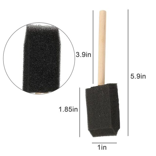 Wholesale Wooden Handle Foam Sponge Painting Applicator Brush For