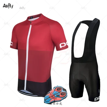 

Aofly Red wine short dycling jersey sets women's 2020 bike clothing 9D gel black breathable bib shorts summer roupas ciclosmo