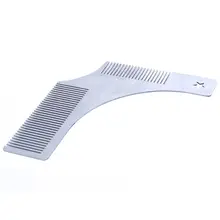 HTHL-гребень для бритья бороды для бороды, из нержавеющей стали формирующий инструмент для моделирования бороды шаблон кардный инструмент расческа для бороды