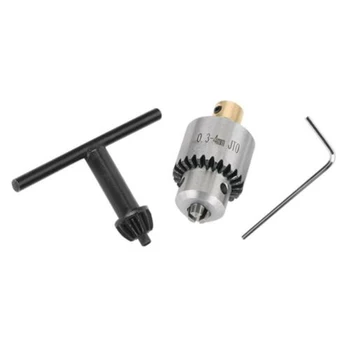 

Micro 0.3-4mm Taper Mounted Lathe Electric Drill Chuck +Wrench +Chuck Key 4x