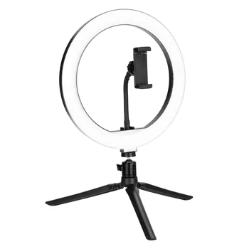 

Photography LED Selfie Ring Light Dimmable Camera Phone Ring Lamp with Table Tripods for Makeup Video Live Studio Tik Tok