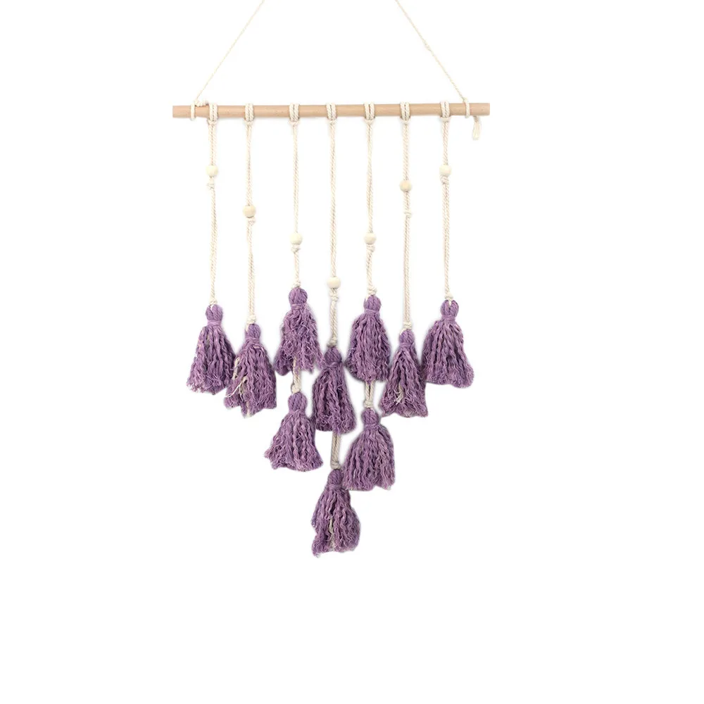 

Macrame Tassel Woven Wall Hanging Boho Chic Bohemian Home Geometric Art Decor Beautiful Apartment Dorm Room Decoration dropship