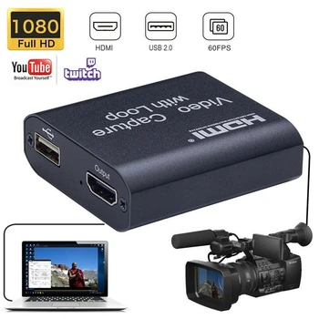 

Video Capture Card HDMI Video Capture 1080P HD Video Recording Streams with Loop Out Usb3.0 Grabber Cards