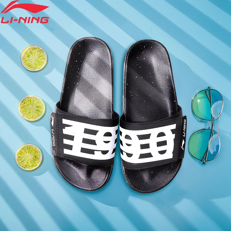 Li-Ning/мужские стильные сандалии LN SLIPER; воздухопроницаемые тапочки на открытом воздухе; Легкая спортивная обувь с подкладкой; AGAP001 XMT310