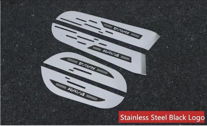 

Application only for 14-19 Toyota New Rav4 Door Anti-kick Pad Rav4 Refitted Stainless Steel Protective Pad Decoration