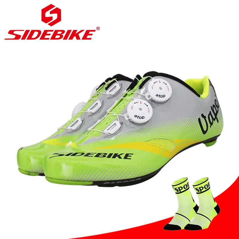 package 3 for G SIDEBIKE велосипедная обувь из углеродного волокна sapatilha ciclismo самоблокирующаяся обувь для шоссейного велосипеда ультра-светильник для езды на открытом воздухе - Цвет: package 3 for G