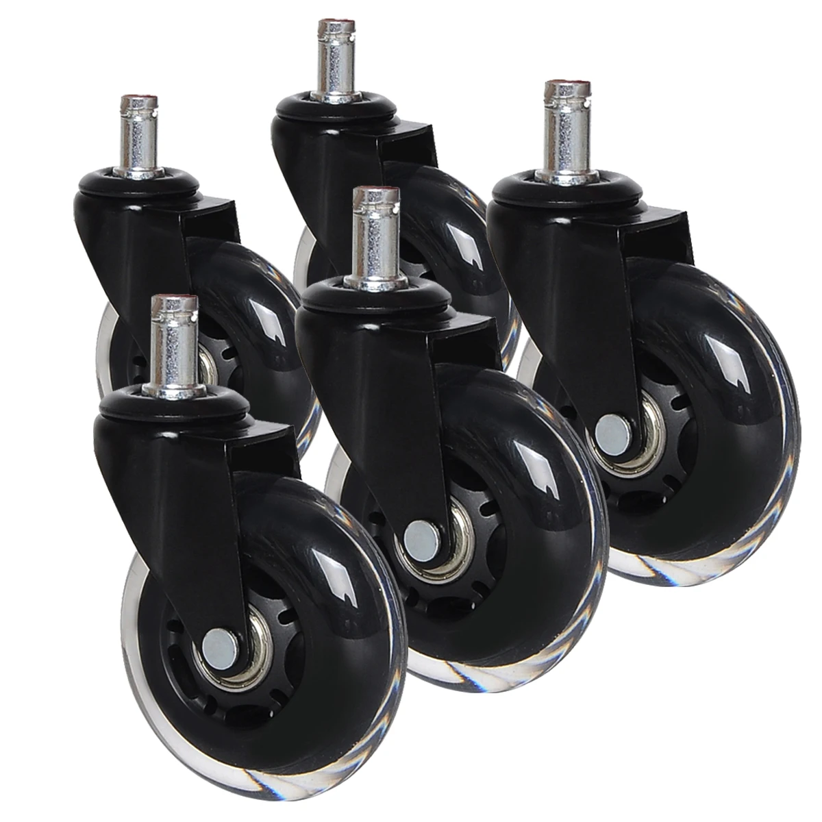 5Pcs Office Stoel Wielen Harde Vloer Casters Premium Voor Parket Laminaat Draaistoel Wiel Voor Bureau stoel