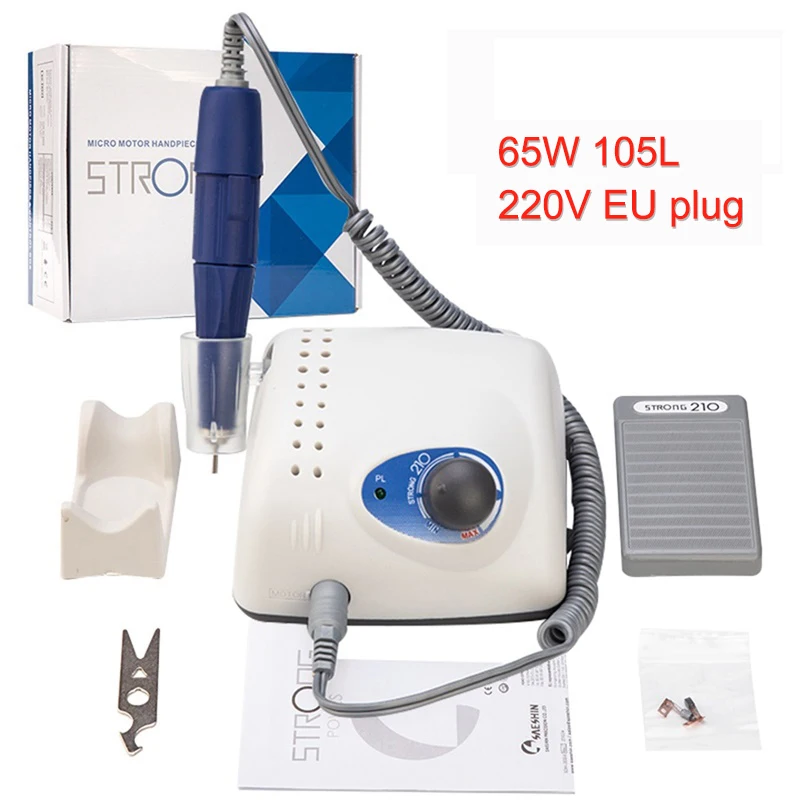 

High-grade Strong 210 65W 35000RPM 105L Handle Electric Nail Drill Machine Model Professional Nail Grinding Manicure Pedicure