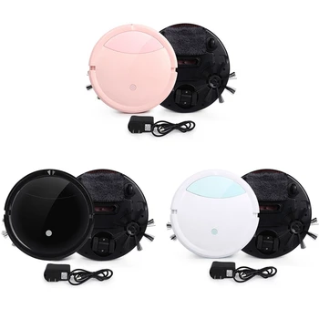 

3In1 Smart ing Robot Vacuum Cleaner Auto Rechargeable Strong Suction Flexible Move Driving Floor Mopping Run-US Plug
