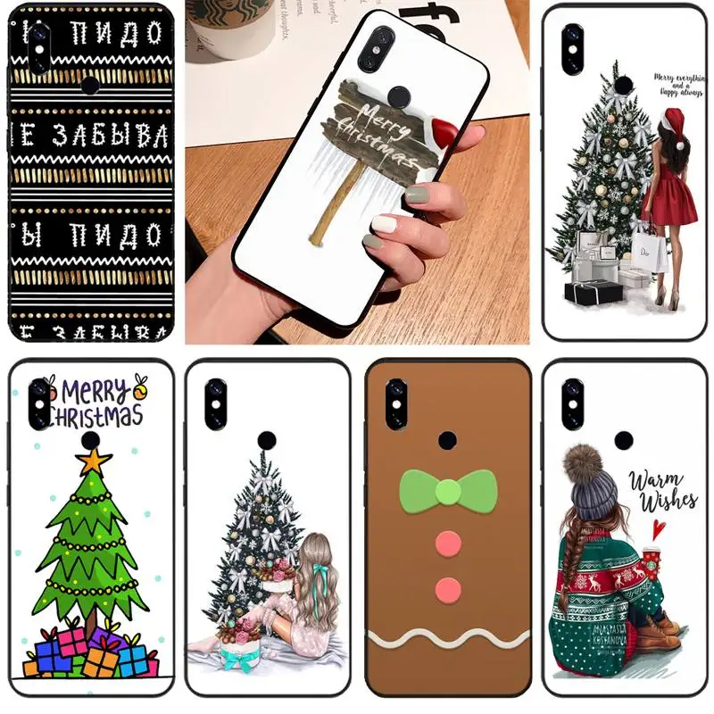 

Christmas Tree fashion Phone Case For Xiaomi Redmi Note 4 4x 5 6 7 8 pro S2 PLUS 6A PRO