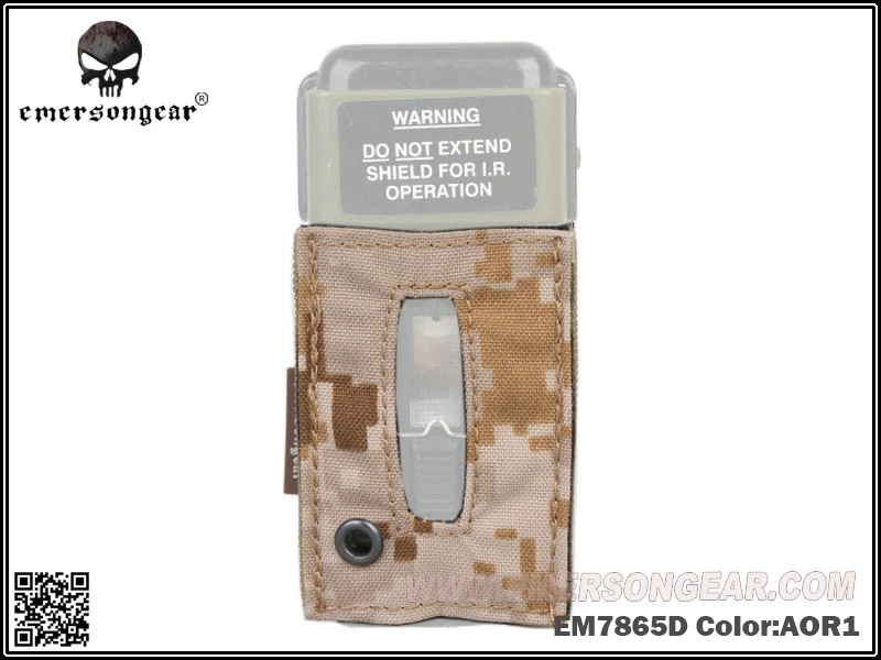 AOR1 Emersongear Emerson MS2000 Тактический стробоскоп свет защитный чехол дистресс маркер Перевозчик крюк и петля для крепления шлемов - Цвет: AOR1