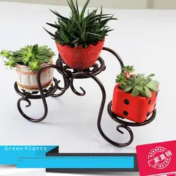 Support à fleurs en fer à plusieurs étages pour salon, bureau européen de viande, petits ornements créatifs de bureau 
