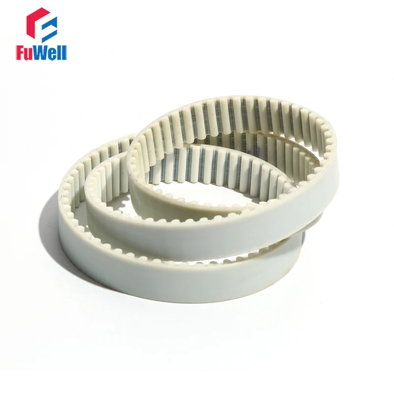 

HTD5M Polyurethane Timing Belt Closed Loop Toothed Belt 5M-875/880/890/900/910/920 15/20/25/30mm Width White PU Gear Pulley Belt