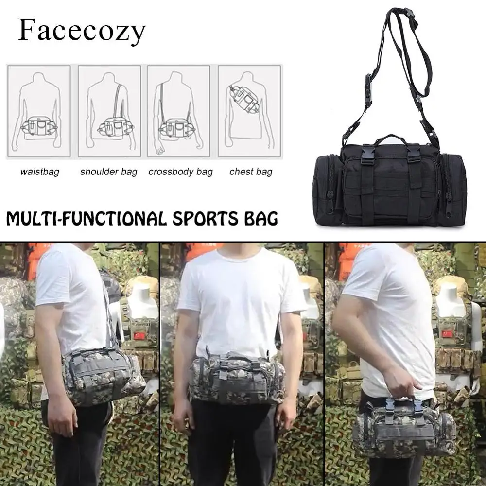 Facecozy унисекс тактическая Дорожная Камера Сумка через плечо поясные сумки 3 в 1