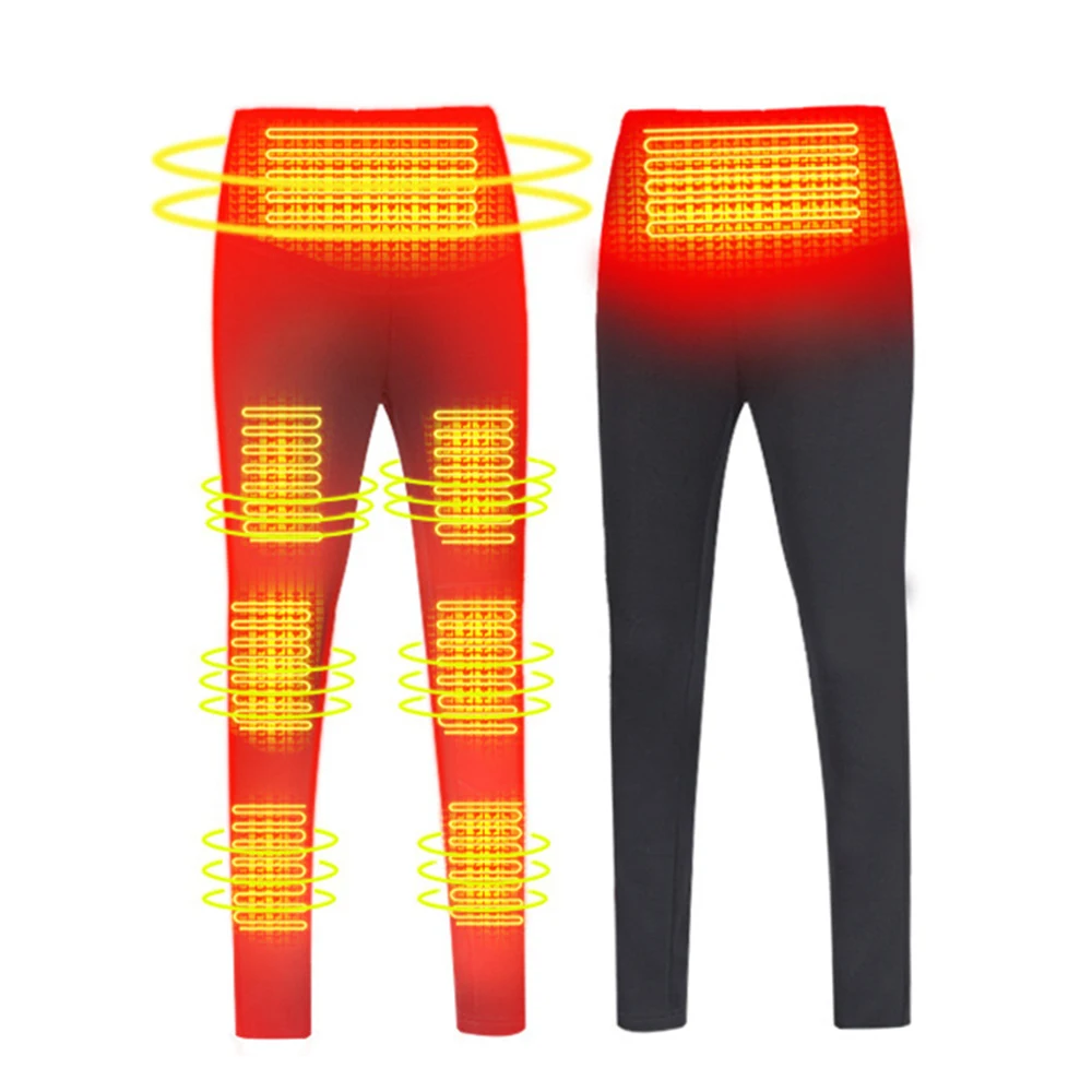 Insulated Heating Underwear USB Rechargeable Intelligent Heating Underwear Set Adjustable Electric Heated Underwear Warm Thermal Underwear Set Base Layer Top & Leggings for Men and Women 