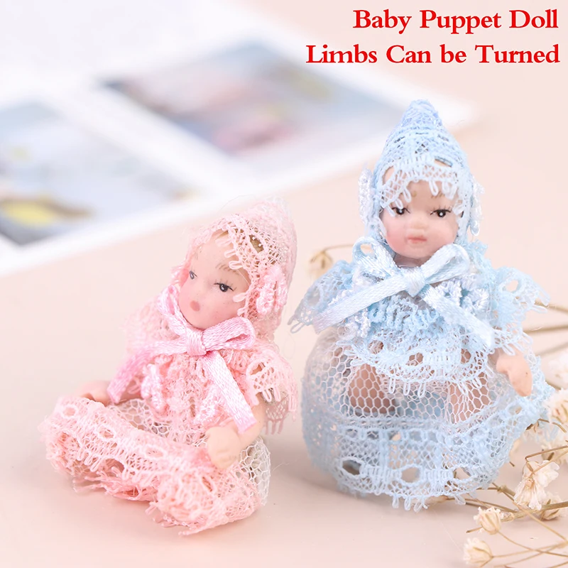 1 Pc 1:12 Dollhouse Miniature Cute Baby Doll People Model Body Joints Moveable | Игрушки и хобби