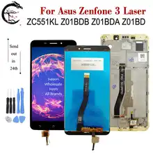 Ensemble écran tactile LCD avec châssis, pour Asus Zenfone 3 Laser ZC551KL Z01BDB Z01BDA Z01BD=