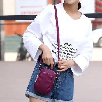 

Women Travel Passport Pouch Tote Crossbody Shoulder Nylon Bag with Earphone Hole