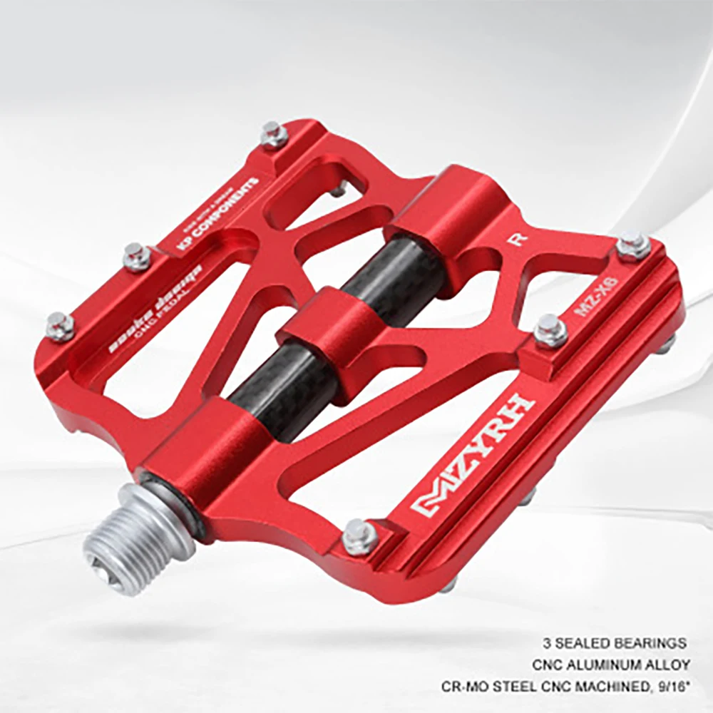 Педали для велосипеда Общего назначенияCNC Алюминиевый сплав pedal carbon волокно три Palin подшипник горного велосипедапедаль, сверхлегкаяАксессуары для велосипеда