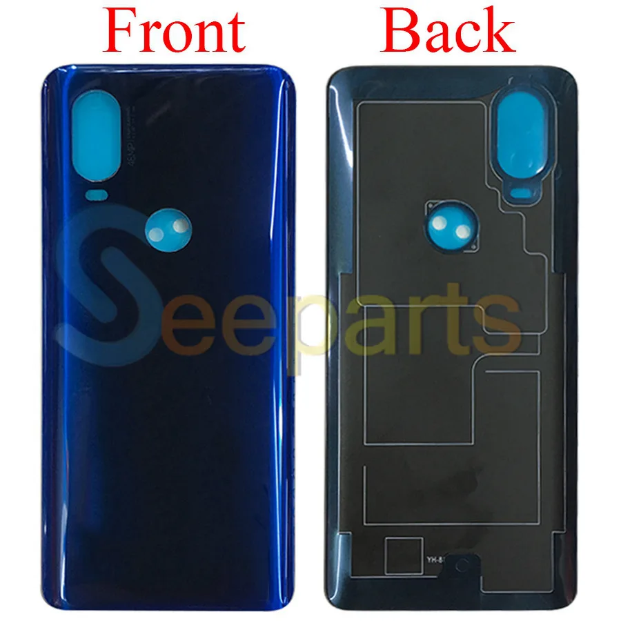 Оригинальная задняя крышка для Motorola Moto One Vision, чехол для батареи, запасная часть для Moto P50, корпус, Задняя стеклянная крышка