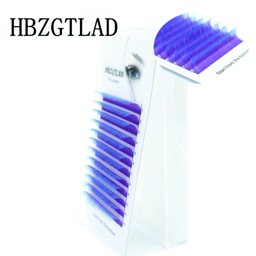 Eyelash Faux-Eyelash-Extensions Individual-Colored-Lashes Water Purple HBZGTLAD Gradient