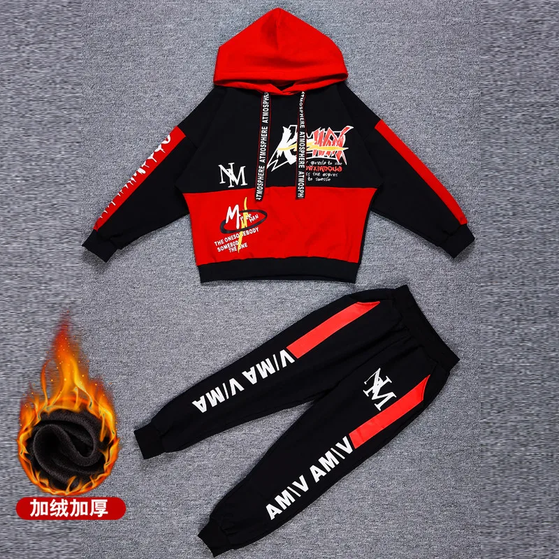 Autumn Spring Kids Clothes Boys 6 7 8 9 10 11 12 13 14 Years Boys Clothing Set Sports Suit Boys Hooded Jacket And Pants Outfits (7)