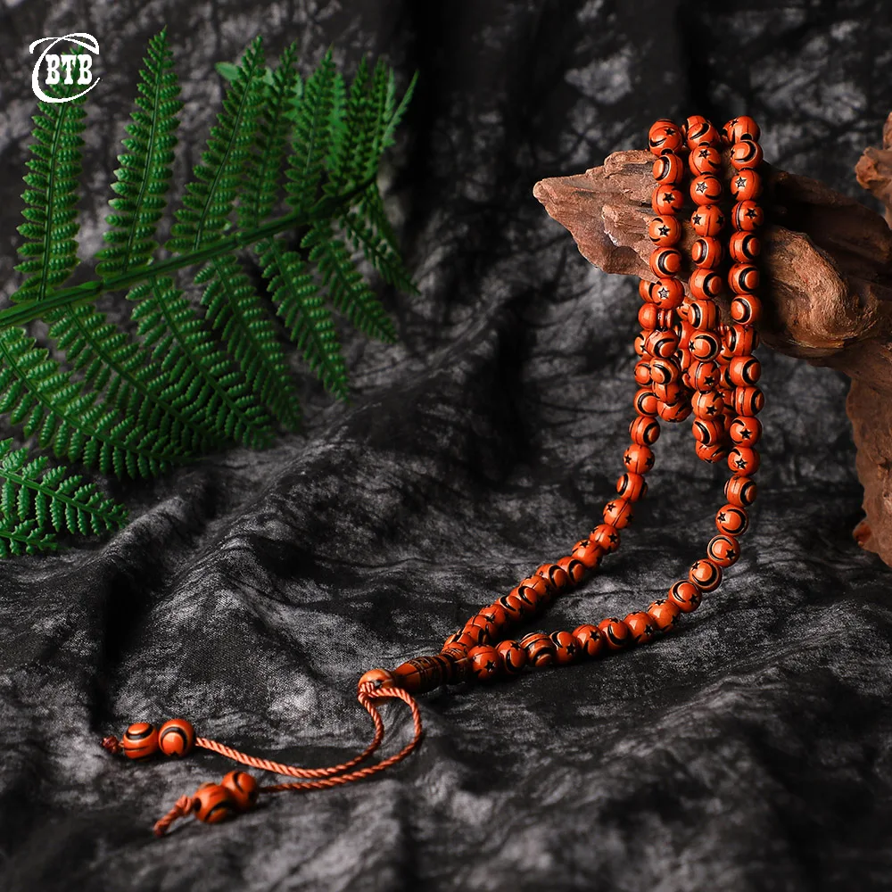 Ближний Восток Для женщин мужчин 8 мм натуральный Tassel Pendant 99 четки исламский