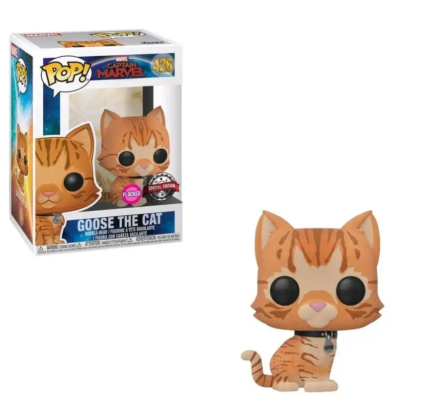 Funko POP Avengers 4 Endgame Captain Marvel Vinyl Collection Model Toys Goose The Cat 426# 2020 Dolls | Игрушки и хобби