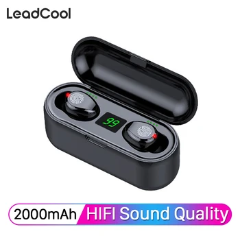 

F9 TWS Earphones With Microphone hifi Wireless Earphone Charging Case 2000mAh For Mobile Phone LED-Display Bluetooth 5.0 Headset