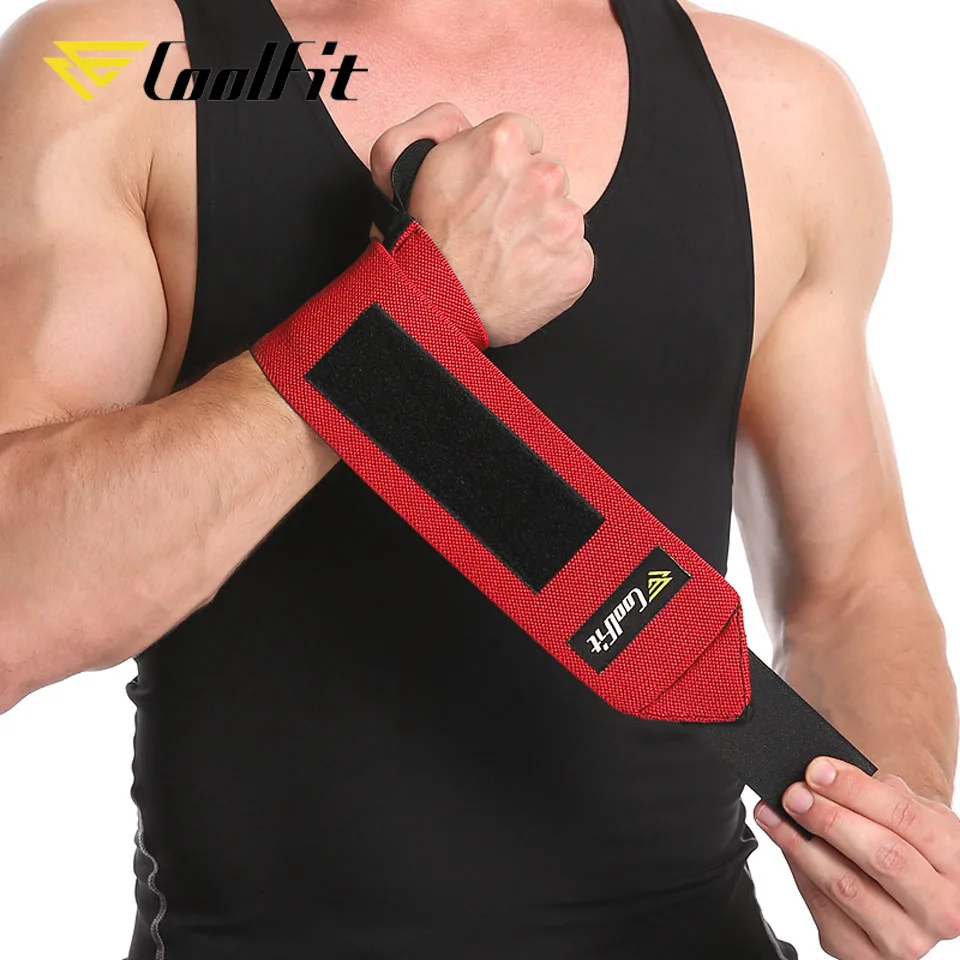CoolFit трифтинг для тяжелой атлетики с петлей большого пальца эластичные ремни