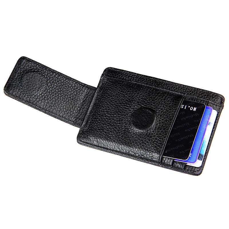 Кошелек мини тонкий милый RFID короткий роскошный держатель для кредитных карт из натуральной кожи мужской и женский передний карман кошелек