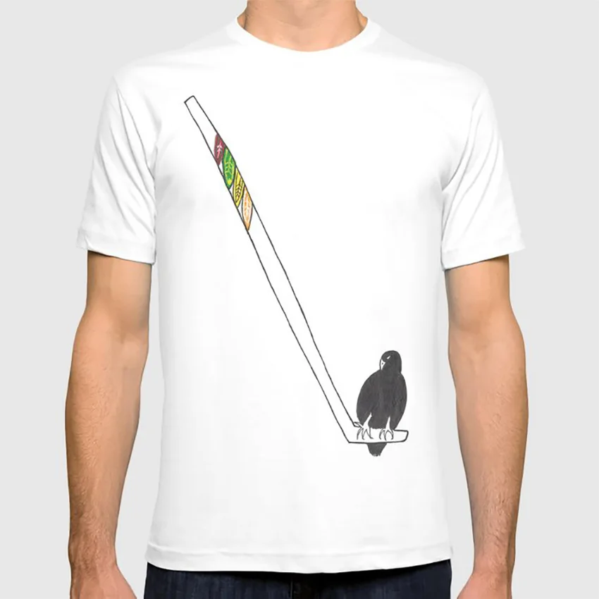 Хокс футболка Чикаго хоккейная клюшка lichaatoktoberstudio hawk рисунок эскиз
