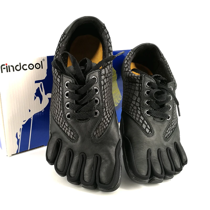 Обувь для бега с пятью пальцами Findcool мужские кожаные Нескользящие резиновые