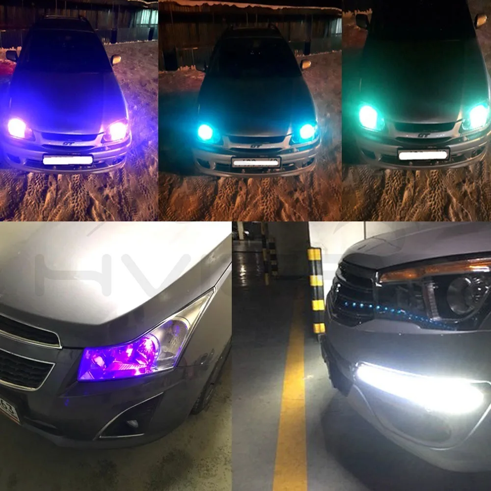 Hviero  White Red Blue Green Yellow RGB T10 W5W 168 194 1Led  Car Auto Wedge Light Side Dashboard Number Plate Trunk Lamp Bulb DC 12V