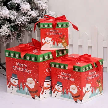 

3pcs/set Gift Box Festival Gift Box Creative Big And Small Packing Box Christmas Folding Gift Box