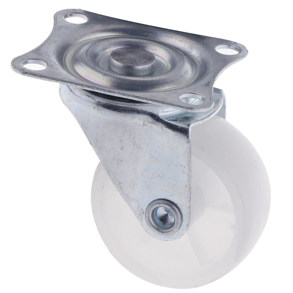1 Pack 1.5'' Swivel Caster Nylon Wheels Top Plate Bearing Heavy Duty
