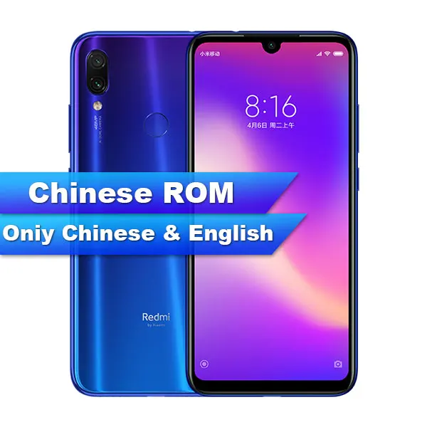 Blue Chinese ROM Глобальный Встроенная память Xiaomi Redmi Note 7 Pro 6 ГБ 128 Гб Смартфон Snapdragon 675 Octa Core 4000 мАч 6,3 в форме капли с Экран 48+ 13 Мп - Цвет: Blue Chinese ROM
