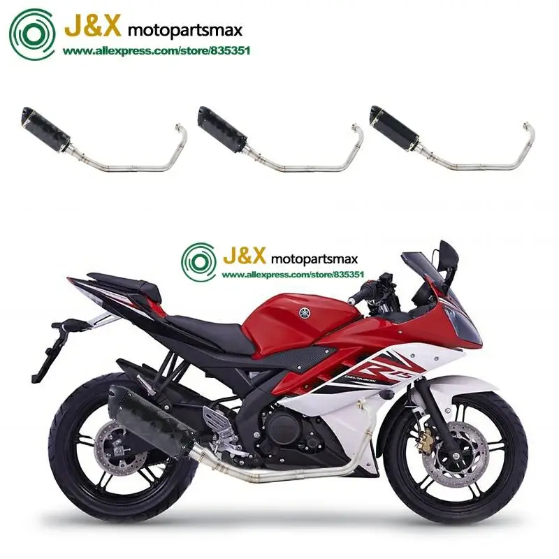 Полная выхлопная система мотоцикла Escape slip on для yamaha YZF R15 MT15 MT-15 2008- средняя труба глушителя DB-Killer